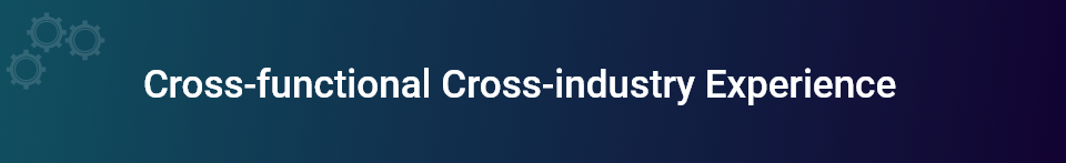 Cross-functional Cross-industry Experience banner