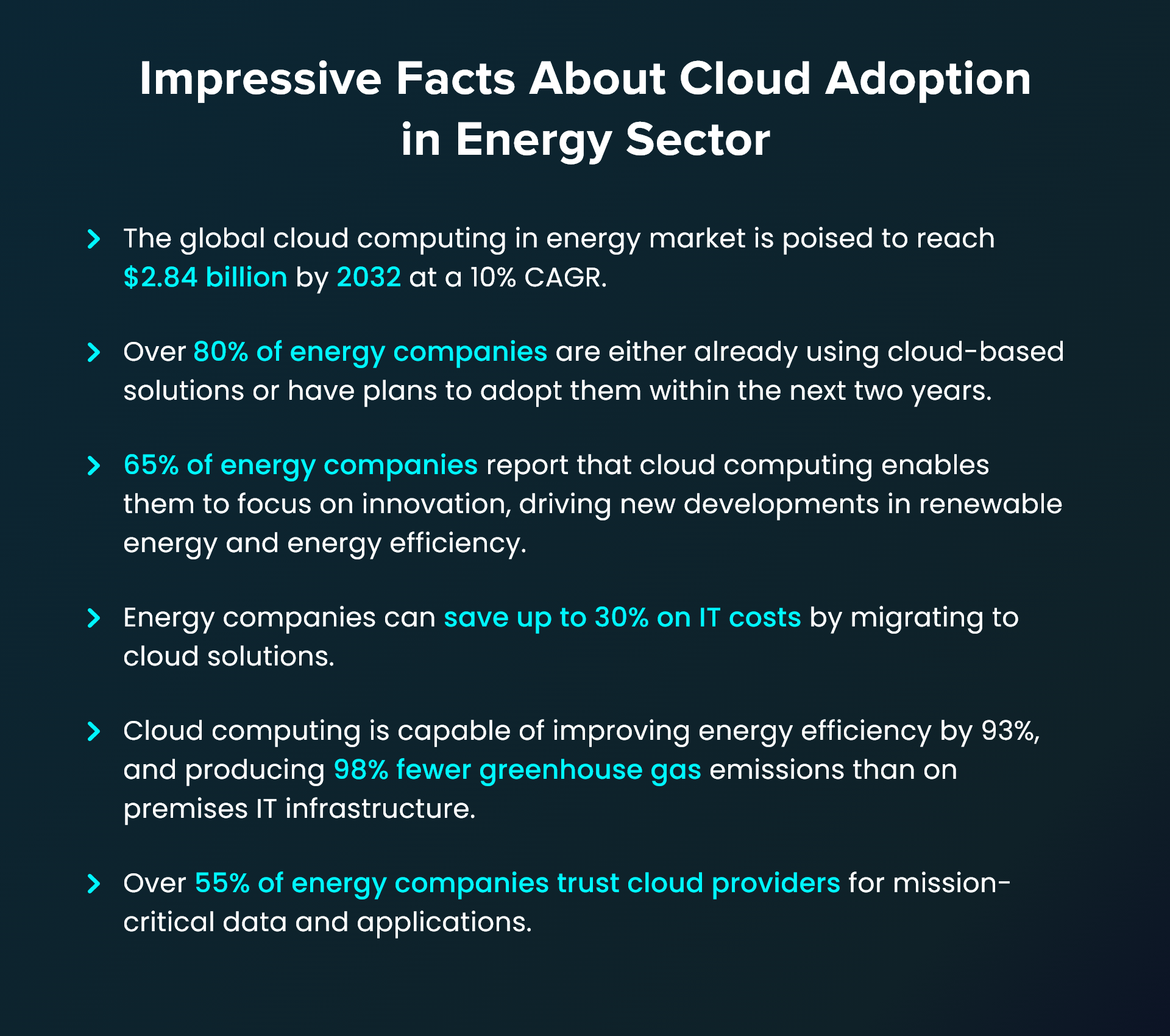 Key benefits of cloud in energy sector